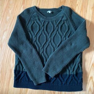 GAP Dark Green Cable Knit Sweater